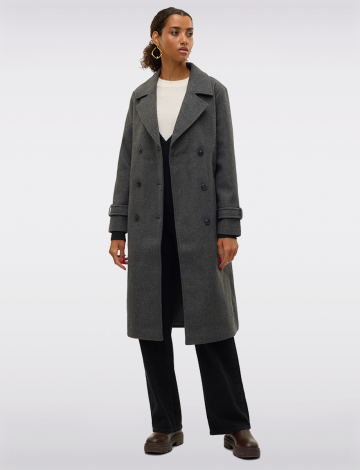 Trench Ceinturé À Double Boutonnage Vegan Par Vero Moda