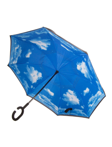 Parapluie imprimé s'ouvrant à l'envers
