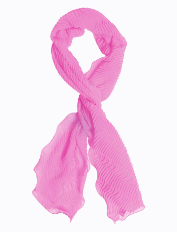 Foulard en Chiffon Plissé à Bordure Ondulée par Saki (208-SC1825S24 2354220 Taille Unique ROSE)