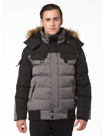 Manteau fashion de style aviateur à 2 tons pour homme par Noize